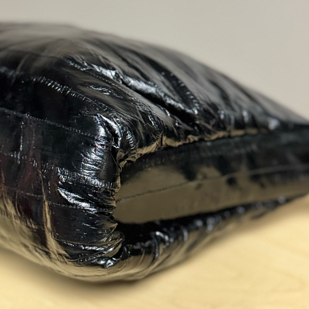 Vintage Genuine Eel Skin Puffer Shoulder Bag Clutch - Picture 9 of 16